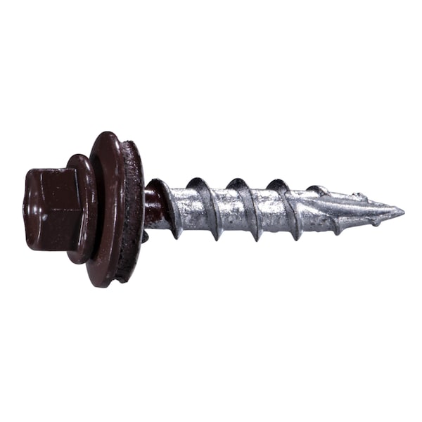 Buildright Self-Drilling Screw, #10 x 1 in, Painted Steel Flange Hex Head External Hex Drive, 118 PK 54808 - main
